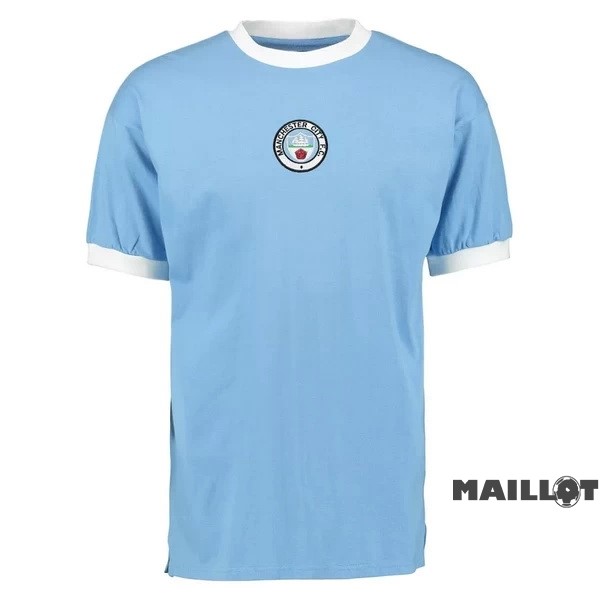 Foot Maillot Pas Cher Domicile Maillot Manchester City Retro 1972 Bleu