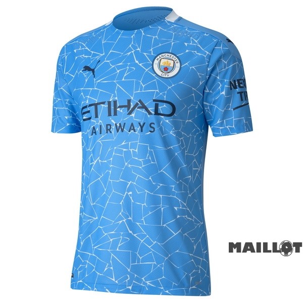Foot Maillot Pas Cher Domicile Maillot Manchester City Retro 2020 2021 Bleu