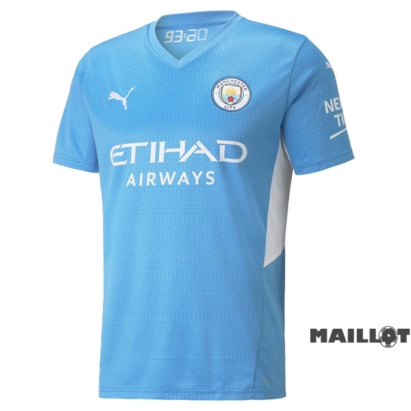Foot Maillot Pas Cher Domicile Maillot Manchester City Retro 2021 2022 Bleu