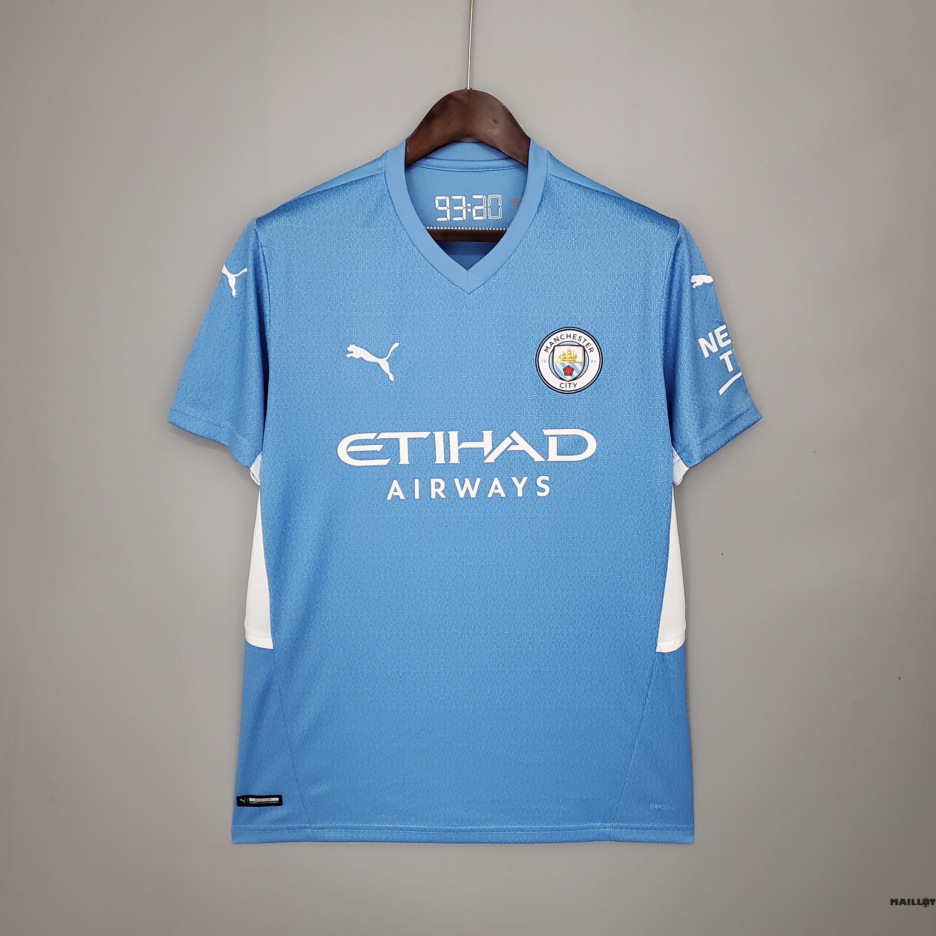 Foot Maillot Pas Cher Domicile Maillot Manchester City Retro 2021 2022 Bleu