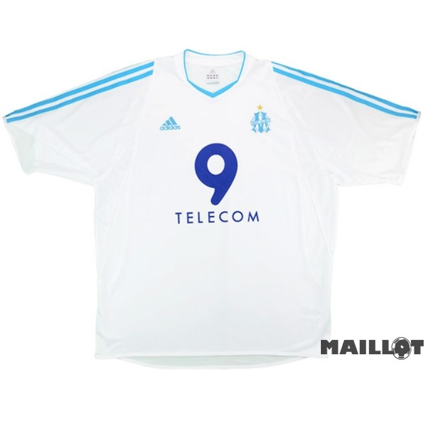 Foot Maillot Pas Cher Domicile Maillot Marsella Retro 2003 2004 Blanc