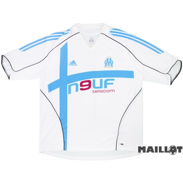 Foot Maillot Pas Cher Domicile Maillot Marsella Retro 2005 2006 Blanc