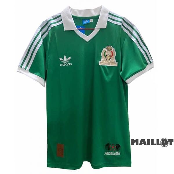 Foot Maillot Pas Cher Domicile Maillot Mexico Retro 1986 Vert