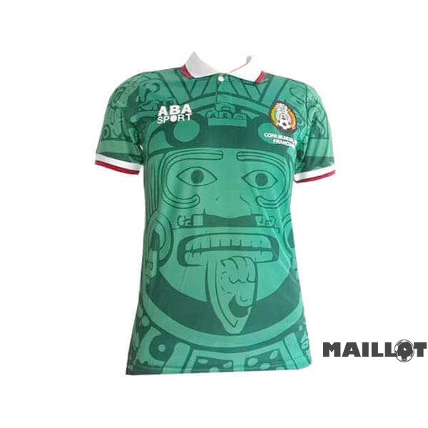 Foot Maillot Pas Cher Domicile Maillot Mexique Retro 1998 Vert