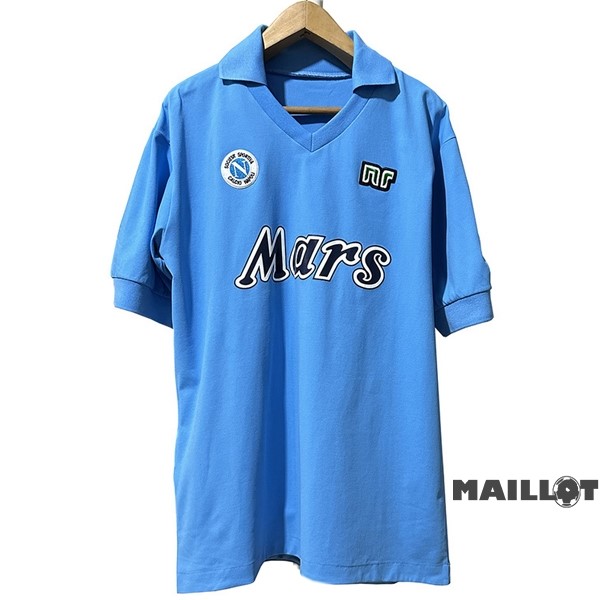 Foot Maillot Pas Cher Domicile Maillot Napoli Retro 1986 1987 Bleu