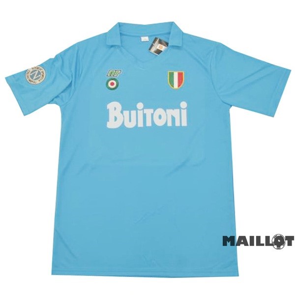 Foot Maillot Pas Cher Domicile Maillot Napoli Retro 1987 1988 Bleu