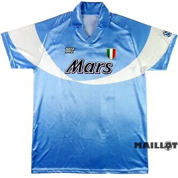 Foot Maillot Pas Cher Domicile Maillot Napoli Retro 1990 1991 Bleu