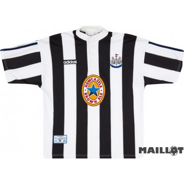Foot Maillot Pas Cher Domicile Maillot Newcastle United Retro 1995 1997 Noir Blanc