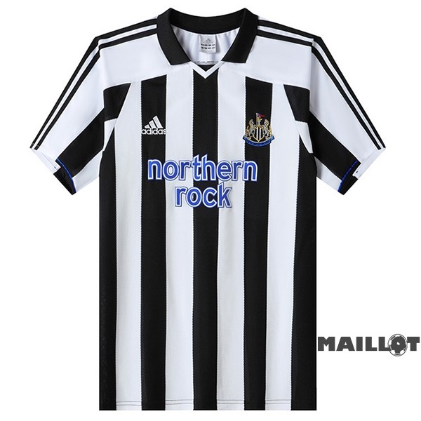 Foot Maillot Pas Cher Domicile Maillot Newcastle United Retro 2003 2005 Noir Blanc