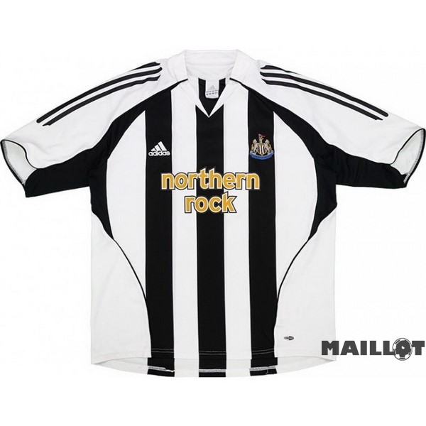 Foot Maillot Pas Cher Domicile Maillot Newcastle United Retro 2005 2006 Noir Blanc