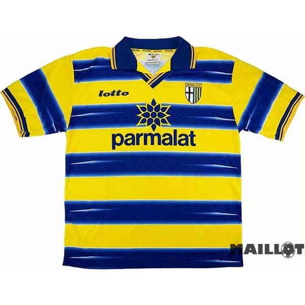 Foot Maillot Pas Cher Domicile Maillot Parma Retro 1998 1999 Bleu Jaune