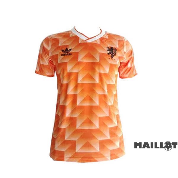 Foot Maillot Pas Cher Domicile Maillot Pays Bas Retro 1988 Orange