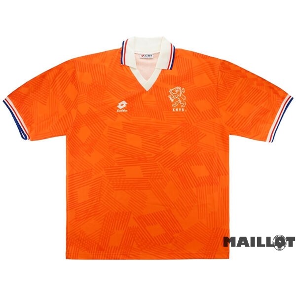 Foot Maillot Pas Cher Domicile Maillot Pays Bas Retro 1991 1992 Orange