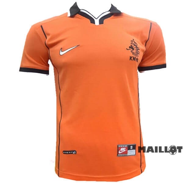 Foot Maillot Pas Cher Domicile Maillot Pays Bas Retro 1998 Orange