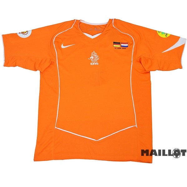 Foot Maillot Pas Cher Domicile Maillot Pays Bas Retro 2004 Orange
