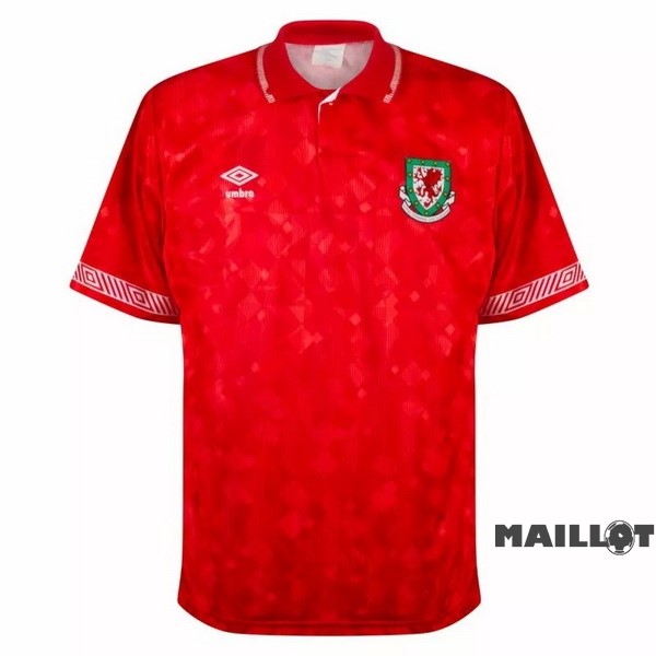 Foot Maillot Pas Cher Domicile Maillot Pays de Galles Retro 1991 Rouge