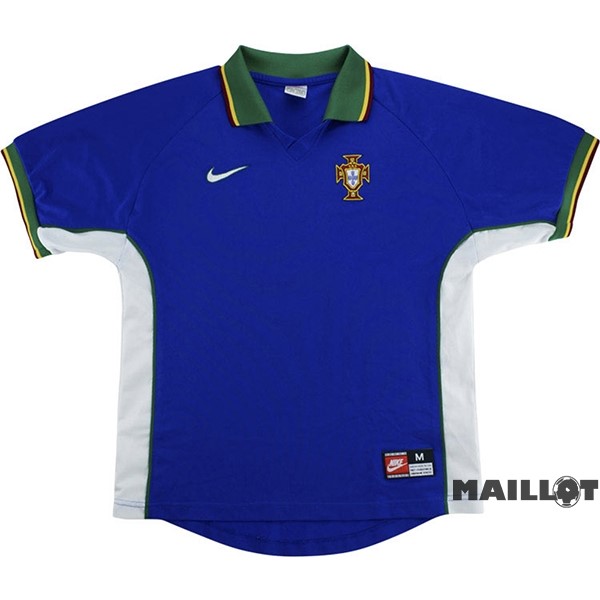 Foot Maillot Pas Cher Domicile Maillot Portugal Retro 1998 Bleu