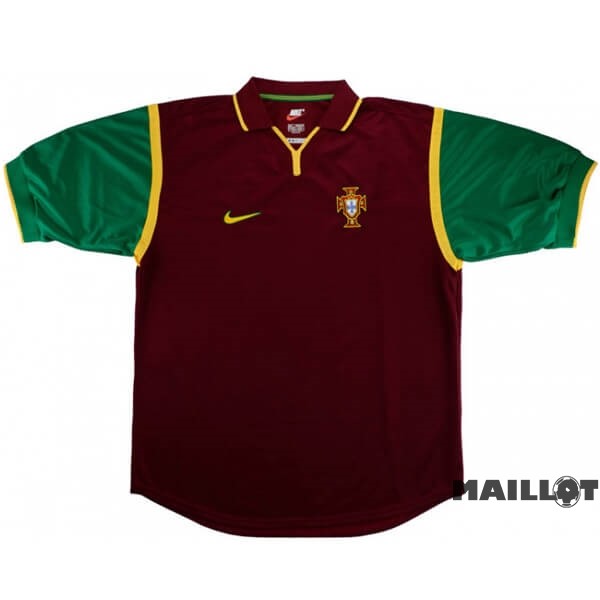 Foot Maillot Pas Cher Domicile Maillot Portugal Retro 1999 Rouge