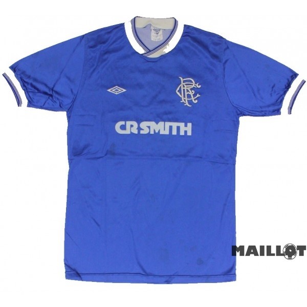 Foot Maillot Pas Cher Domicile Maillot Rangers Retro 1984 1987 Bleu