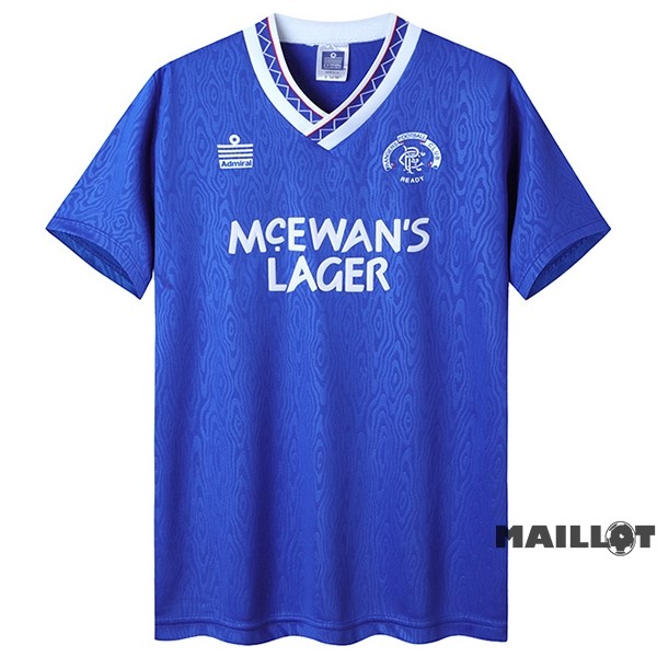 Foot Maillot Pas Cher Domicile Maillot Rangers Retro 1990 1992 Bleu