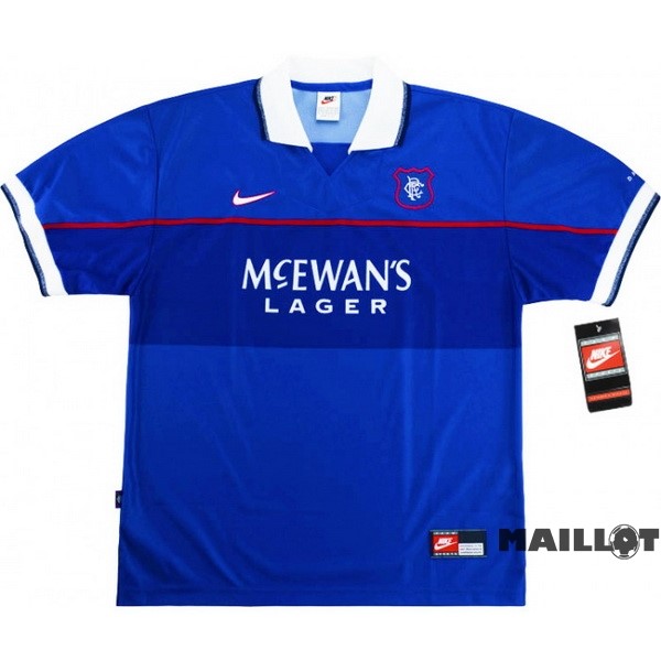 Foot Maillot Pas Cher Domicile Maillot Rangers Retro 1997 1999 Bleu
