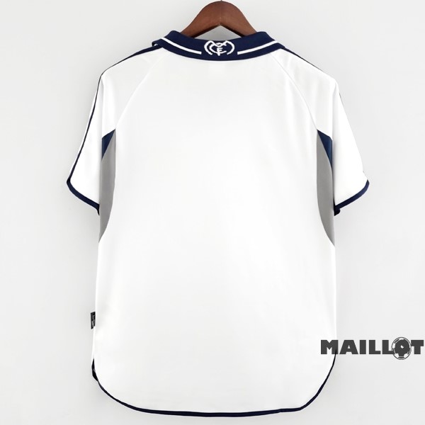Foot Maillot Pas Cher Domicile Maillot Real Madrid Retro 2000 2001 Blanc