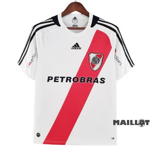 Foot Maillot Pas Cher Domicile Maillot River Plate Retro 2009 2010 Blanc