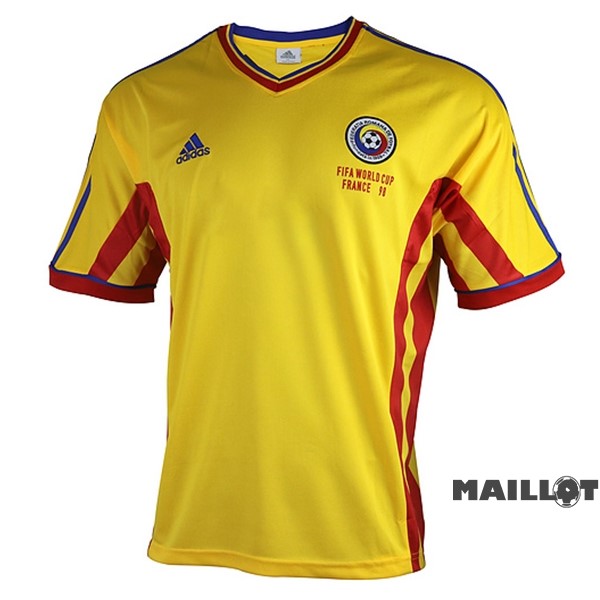 Foot Maillot Pas Cher Domicile Maillot Roumanie Retro 1998 Jaune