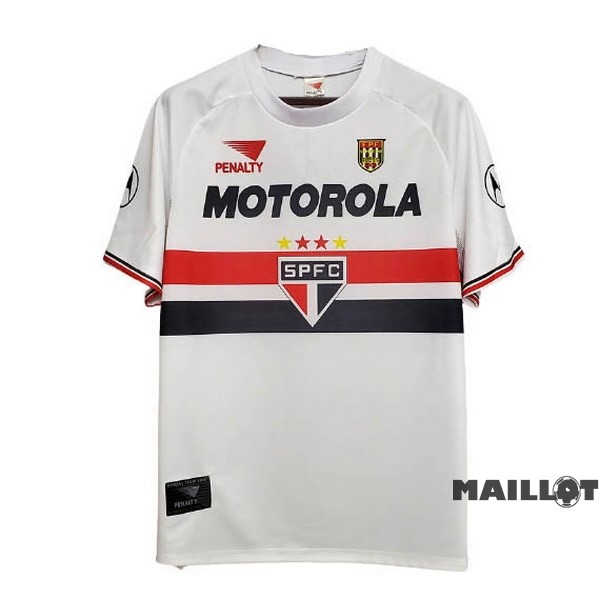 Foot Maillot Pas Cher Domicile Maillot São Paulo Retro 1999 2000 Blanc