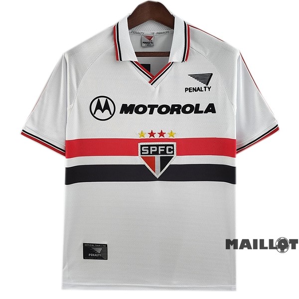 Foot Maillot Pas Cher Domicile Maillot São Paulo Retro 1999 Blanc