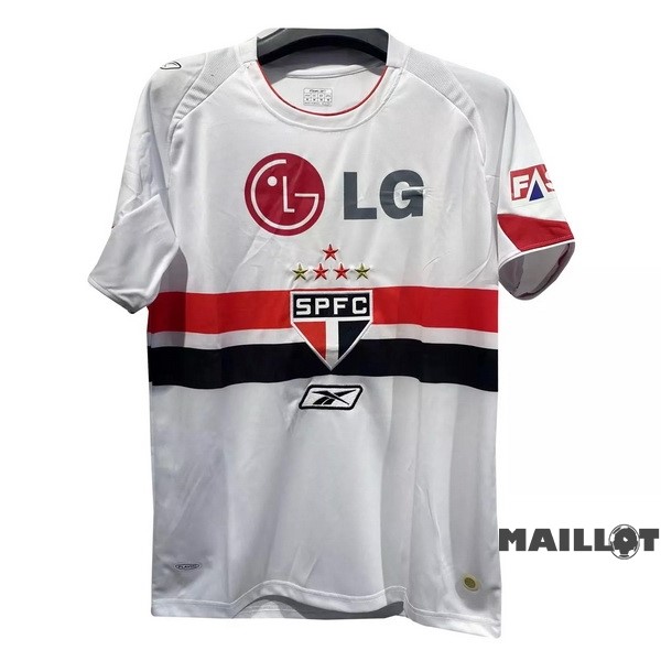 Foot Maillot Pas Cher Domicile Maillot São Paulo Retro 2007 2008 Blanc