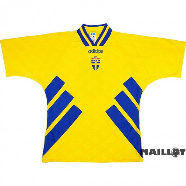Foot Maillot Pas Cher Domicile Maillot Suède Retro 1994 Jaune