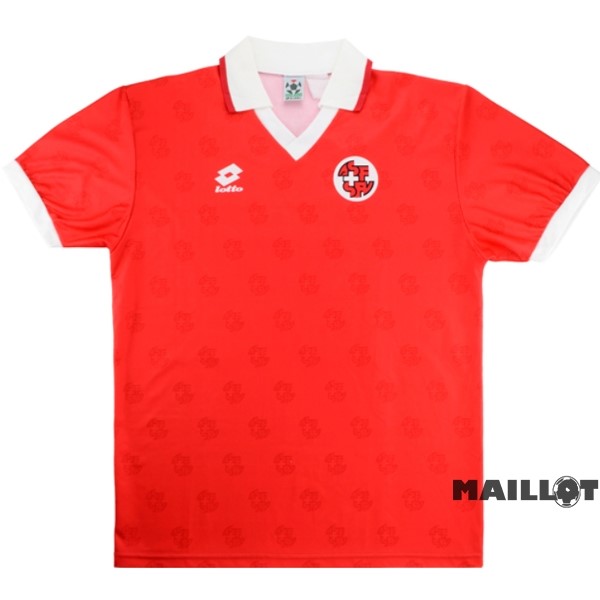 Foot Maillot Pas Cher Domicile Maillot Suisse Retro 1995 Rouge