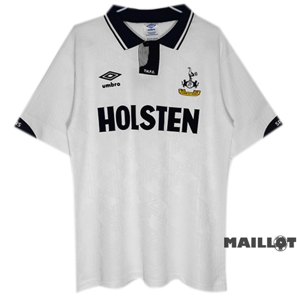 Foot Maillot Pas Cher Domicile Maillot Tottenham Hotspur Retro 1991 1993 Blanc