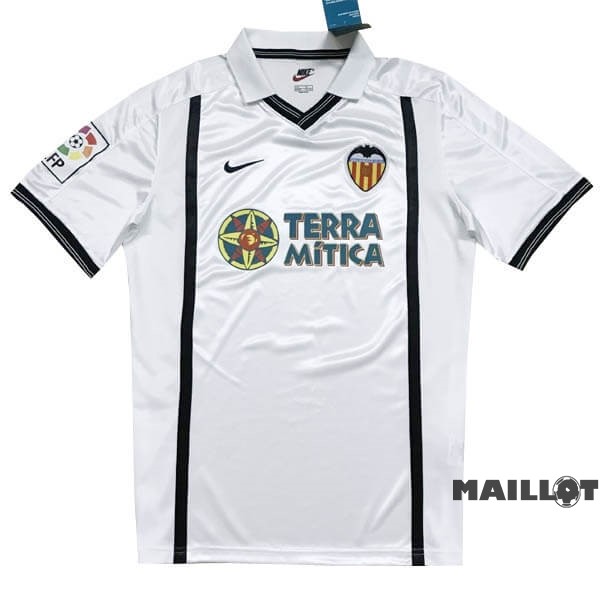 Foot Maillot Pas Cher Domicile Maillot Valencia Retro 2000 2001 Blanc