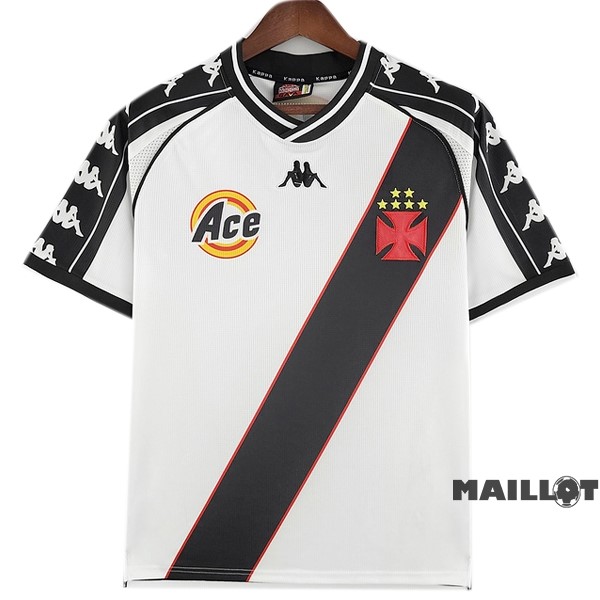 Foot Maillot Pas Cher Domicile Maillot Vasco da Gama Retro 1999 2000 Blanc