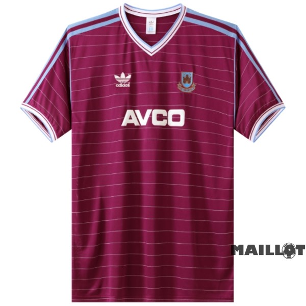 Foot Maillot Pas Cher Domicile Maillot West Ham United Retro 1986 Rouge
