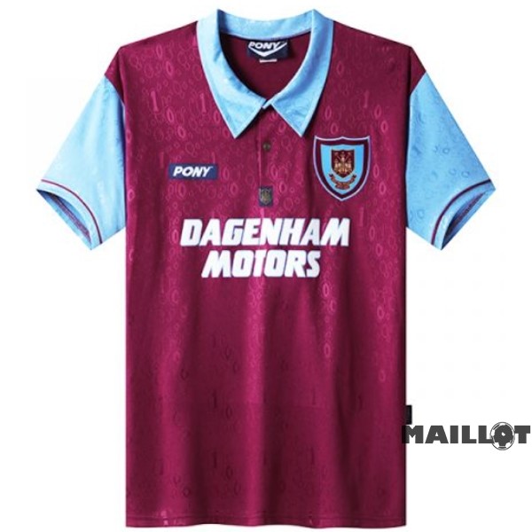 Foot Maillot Pas Cher Domicile Maillot West Ham United Retro 1995 1997 Rouge