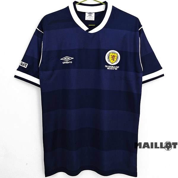 Foot Maillot Pas Cher Domicile Maillot Écosse Retro 1987 1988 Bleu