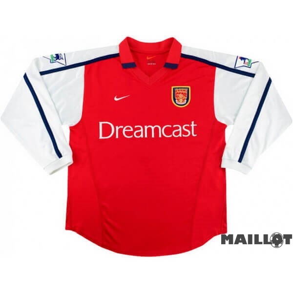 Foot Maillot Pas Cher Domicile Manches Longues Arsenal Retro 2000 Rouge