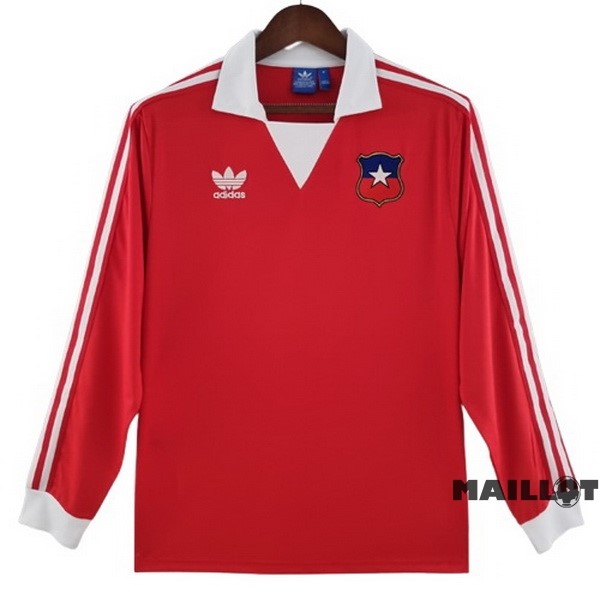 Foot Maillot Pas Cher Domicile Manches Longues Chili Retro 1982 Rouge