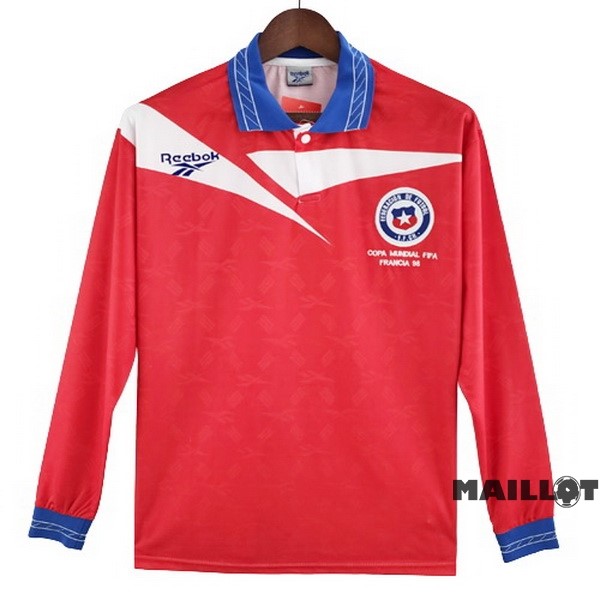Foot Maillot Pas Cher Domicile Manches Longues Chili Retro 1998 Rouge