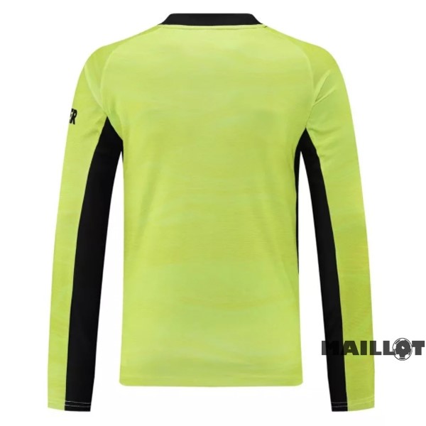 Foot Maillot Pas Cher Domicile Manches Longues Gardien Manchester United 2021 2022 Vert