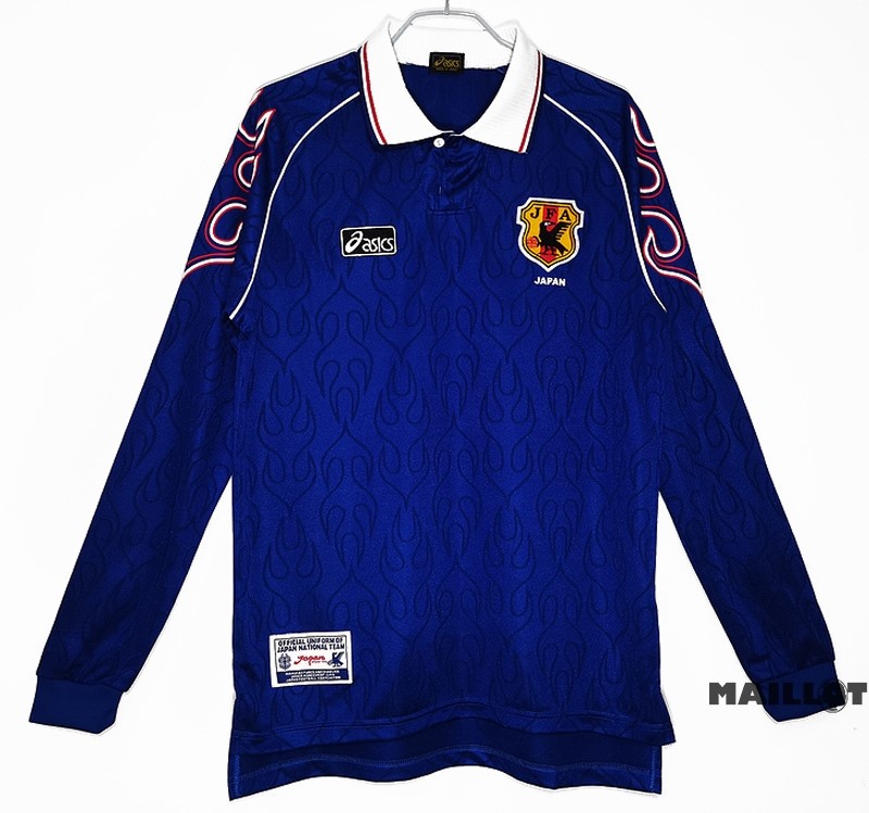Foot Maillot Pas Cher Domicile Manches Longues Maillot Japon Retro 1998 Bleu