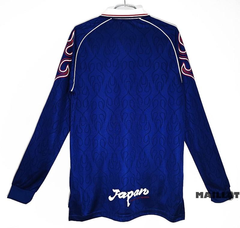 Foot Maillot Pas Cher Domicile Manches Longues Maillot Japon Retro 1998 Bleu
