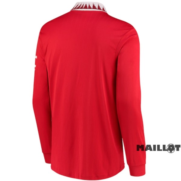 Foot Maillot Pas Cher Domicile Manches Longues Manchester United 2022 2023 Rouge