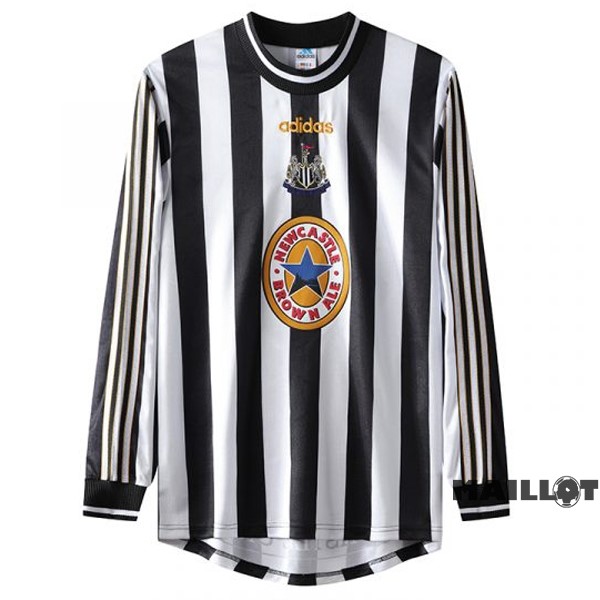 Foot Maillot Pas Cher Domicile Manches Longues Newcastle United Retro 1997 1999 Blanc