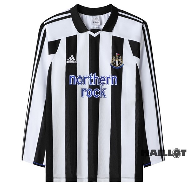Foot Maillot Pas Cher Domicile Manches Longues Newcastle United Retro 2003 2005 Blanc