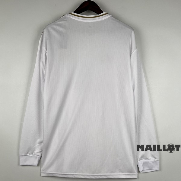 Foot Maillot Pas Cher Domicile Manches Longues Real Madrid Retro 2019 2020 Blanc