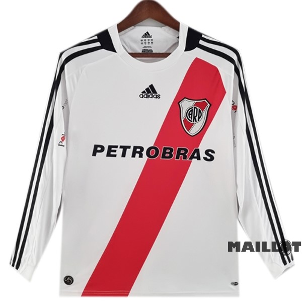 Foot Maillot Pas Cher Domicile Manches Longues River Plate Retro 2009 2010 Blanc